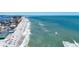Scenic aerial view of sandy beach and beachfront homes at 308 2Nd St N # 202, Bradenton Beach, FL 34217