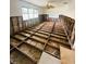 Bedroom floor is down to the studs undergoing renovation at 50 Acacia St, Clearwater Beach, FL 33767