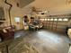 Spacious garage featuring a golf cart and ample storage space at 9337 Zamora Dr, New Port Richey, FL 34655