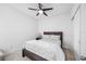 Comfortable bedroom with neutral decor, closet, and a ceiling fan at 11616 Little River Way, Parrish, FL 34219