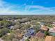 Community aerial view showcasing beautiful homes and tree-lined streets at 1764 Oak Spring Dr, Tarpon Springs, FL 34689