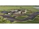 Aerial view of community pool, playground, and tennis courts, framed by lush landscaping and ample parking at 36424 Sespe Creek Ct, Zephyrhills, FL 33540