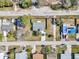 Overhead view of a residential property showcasing its location, landscaping, and neighborhood at 6706 Sierra Ter, New Port Richey, FL 34652