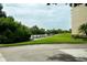 Beautiful backyard with a waterfront view and a small grassy area at 102 Brent Cir, Oldsmar, FL 34677