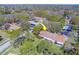 Aerial view showing house location in a neighborhood with tree coverage at 2567 Bentley Dr, Palm Harbor, FL 34684