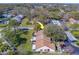 Aerial view of the house showing surroundings and nearby parking at 2567 Bentley Dr, Palm Harbor, FL 34684