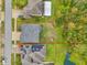 Aerial view of the home's lot line and surrounding landscape at 5045 Ivory Stone Dr, Wimauma, FL 33598