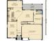 Floor plan of the first floor including kitchen, living room, Gathering room, and a 3 car garage at 5045 Ivory Stone Dr, Wimauma, FL 33598