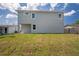 Exterior shot of the back of the home, with a well manicured lawn at 3801 Luma Dr, Holiday, FL 34691