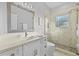 Modern bathroom featuring an updated vanity and glass shower at 1881 Riveredge Dr, Tarpon Springs, FL 34689