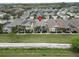 Overhead view of the neighborhood shows the location of the house in a residential area at 609 Winterside Dr, Apollo Beach, FL 33572