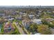 Aerial view of neighborhood showcases lush landscaping and close proximity to bay and downtown at 531 Danube Ave, Tampa, FL 33606