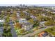 Aerial view of neighborhood showcases lush landscaping and close proximity to bay and downtown at 531 Danube Ave, Tampa, FL 33606
