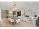 Spacious open concept living area, seamlessly connecting the kitchen, dining, and living room at 531 Danube Ave, Tampa, FL 33606