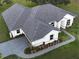 Birds-eye view of a home featuring new roofing, landscaping, and a driveway leading to the garage at 7425 245Th E St, Myakka City, FL 34251