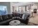 View of open concept living space with access to dining, kitchen, and outdoor area with a pool at 7425 245Th E St, Myakka City, FL 34251
