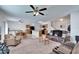 Spacious open-plan living room flowing into the kitchen and dining area at 12239 Fawn Brindle St, Riverview, FL 33578