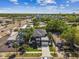 Aerial view of a modern two-story home with attached garage in a green and lively neighborhood at 4406 W Euclid Ave, Tampa, FL 33629