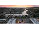 Sunset aerial view of the intercoastal with waterfront properties, and city skyline at 4400 37Th S St # 3, St Petersburg, FL 33711