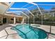 Captivating screened-in pool and spa offer a luxurious outdoor living space with ample room for entertaining at 8205 Prairie Ridge Way, Tampa, FL 33647