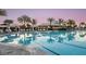 Large community pool with lounge seating, umbrellas, cabanas, and a Banana Bar at 26836 Dove Dr, Punta Gorda, FL 33955