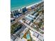 An aerial view of the property and surrounding area including the beach and nearby attractions at 50 154Th Ave # 50, Madeira Beach, FL 33708
