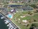 Aerial of the entire property with the golf course, marina, pool and clubhouse at 5836 Skimmer Point S Blvd, Gulfport, FL 33707