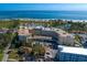 Aerial view of a building near the beach and tennis courts at 1200 N Shore Ne Dr # 204, St Petersburg, FL 33701