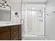 Bathroom featuring marble floors, modern fixtures, and a glass shower at 1200 N Shore Ne Dr # 204, St Petersburg, FL 33701