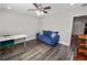 Office with modern desk, comfortable seating, and neutral walls, creating a productive workspace at 4446 Wildstar Cir, Wesley Chapel, FL 33544