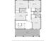 Second floorplan view showing layout with bedrooms, bathrooms, hall, and balcony at 5010 W Dickens Ave, Tampa, FL 33629