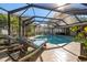 Inviting screened pool area perfect for relaxation with lounge chairs at 1883 Brae Moor Dr, Dunedin, FL 34698