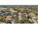 Aerial view of the community showcasing a mix of well-maintained buildings and lush greenery at 2606 Oak Cir, Tarpon Springs, FL 34689