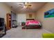 Bedroom with carpet and a ceiling fan at 10534 Bermuda Isle Dr, Tampa, FL 33647
