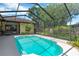 Relaxing screened-in pool area with clear water, lovely plants and room to stretch out at 11209 Bloomington Dr, Tampa, FL 33635