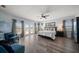 Bright main bedroom featuring a ceiling fan, balcony access, and lovely decor at 14554 90Th Ave, Seminole, FL 33776