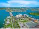 Beautiful aerial view of waterfront condos with convenient bridge access at 500 Treasure Island Cswy # 308, Treasure Island, FL 33706