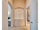 Hallway nook with a decorative inset and views of the bedroom and bathroom at 2903 Marble Crest Dr, Land O Lakes, FL 34638