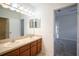 Bathroom with double sinks, modern fixtures, and a well-lit mirror, offering a functional space at 11713 Summer Springs Dr, Riverview, FL 33579