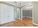 Beautiful foyer showcasing decorative hardwood floors and an open floor plan at 2508 W Shell Point Rd, Tampa, FL 33611