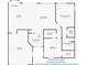 Layout of the home, including room dimensions and placement of kitchen, living room, and bedrooms at 3493 Somerset Ct, Palm Harbor, FL 34684