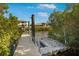 Dock with canal access and a seating area with foliage and views of neighboring homes at 6411 Grenada Island Ave, Apollo Beach, FL 33572
