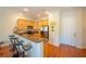 Well-equipped kitchen featuring stainless steel appliances and a breakfast bar at 3410 Sondrio Cir, Tampa, FL 33611