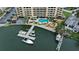 Impressive building offering a pool, boat dock, and waterfront living, showcasing community lifestyle at 5701 Mariner St # 606, Tampa, FL 33609