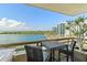 Enjoy the view from this outdoor seating area with water views at 5701 Mariner St # 606, Tampa, FL 33609
