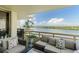 Relaxing balcony view featuring comfortable outdoor seating with a lovely bay view at 5701 Mariner St # 606, Tampa, FL 33609