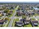 Aerial view of a residential neighborhood highlighting well-maintained streets and lush greenery at 912 Lochmont Dr, Brandon, FL 33511