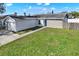 Well-maintained front yard showcasing a cozy home with a neatly kept lawn and charming blue door at 912 Lochmont Dr, Brandon, FL 33511