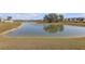 Picturesque pond surrounded by lush greenery and well-maintained landscaping at 10944 Delta Huff Ct, San Antonio, FL 33576