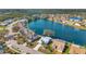 Neighborhood aerial showcasing waterfront living with lush yards, mature trees, and ample parking at 1204 50Th E St, Bradenton, FL 34208
